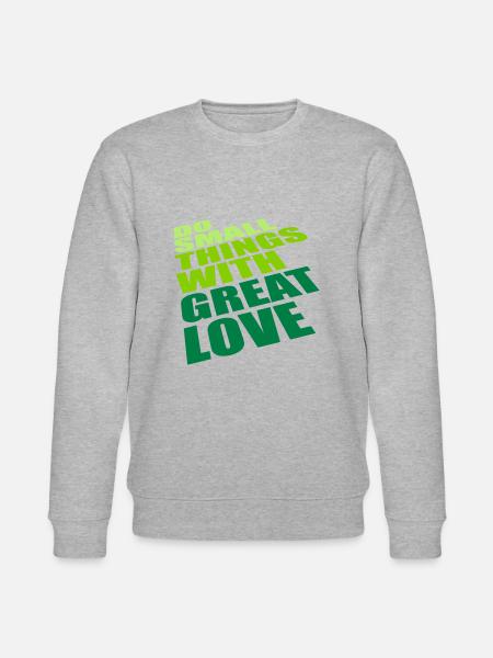 Quote do small things - Stanley/Stella CHANGER Unisex Organic Sweatshirt - heather grey