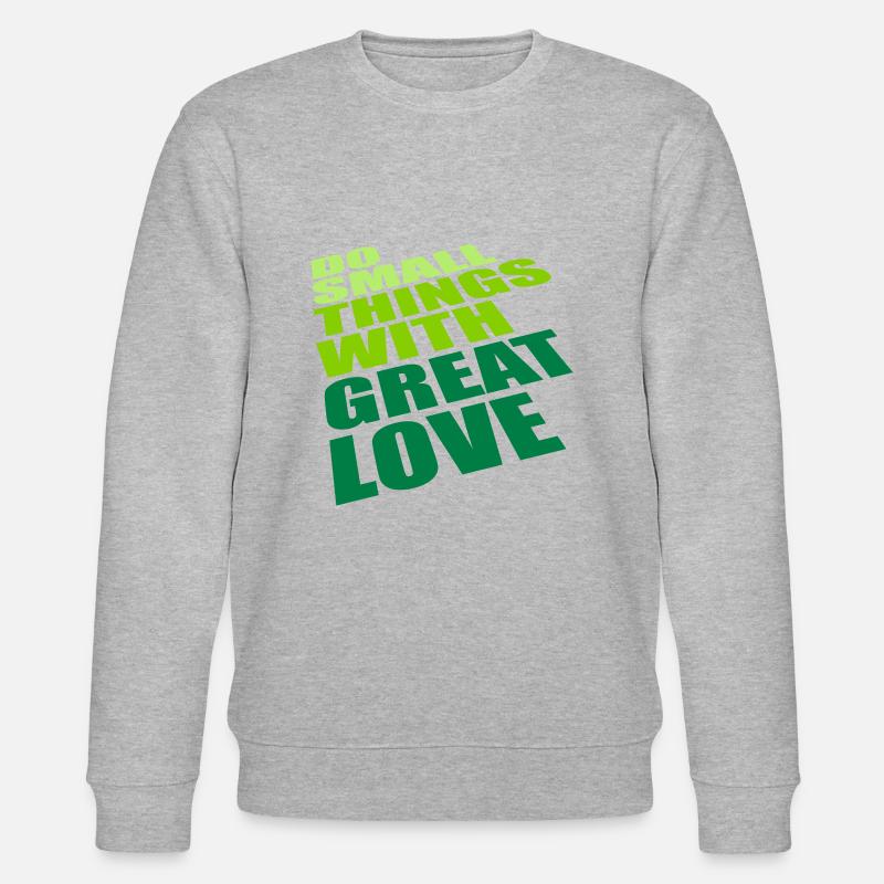 Zitat do small things - Stanley/Stella Unisex Bio-Sweatshirt CHANGER  - Grau meliert