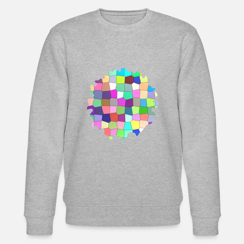 Buntes geometrisches Muster - Stanley/Stella Unisex Bio-Sweatshirt CHANGER  - Grau meliert