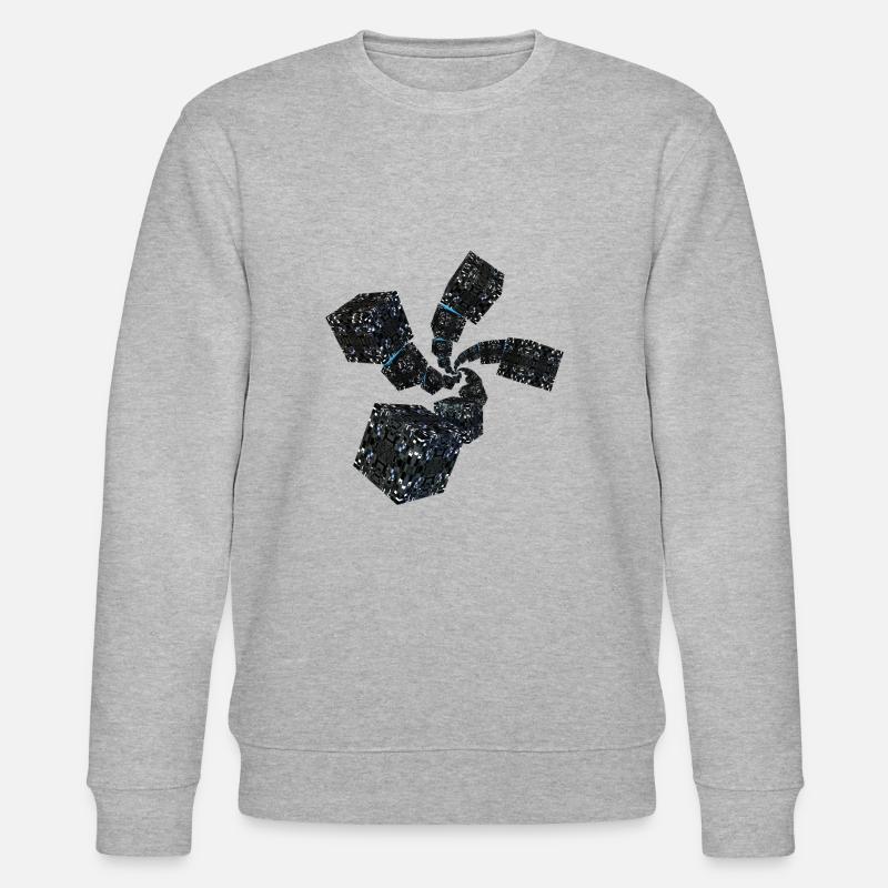Sci Fi Spiralwürfel - Stanley/Stella Unisex Bio-Sweatshirt CHANGER  - Grau meliert