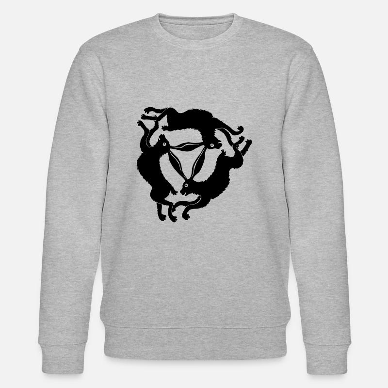 Three Rabbits - Stanley/Stella CHANGER Unisex Organic Sweatshirt - heather grey