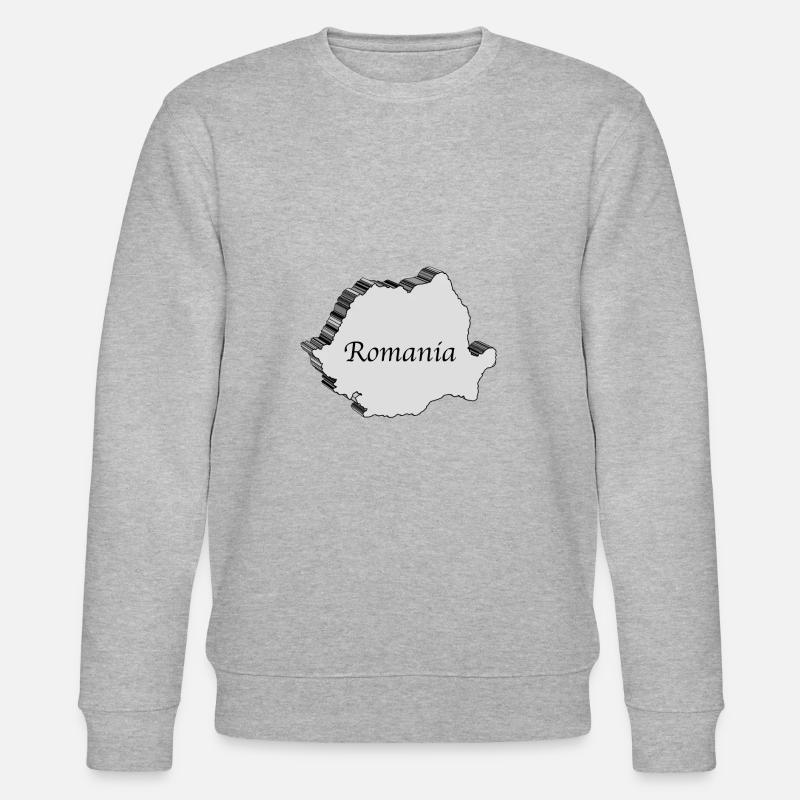 Carte 3D de la Roumanie - Sweat bio CHANGER Stanley/Stella Unisexe - gris chiné