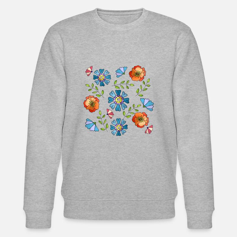 Blumen - Stanley/Stella Unisex Bio-Sweatshirt CHANGER - Grau meliert