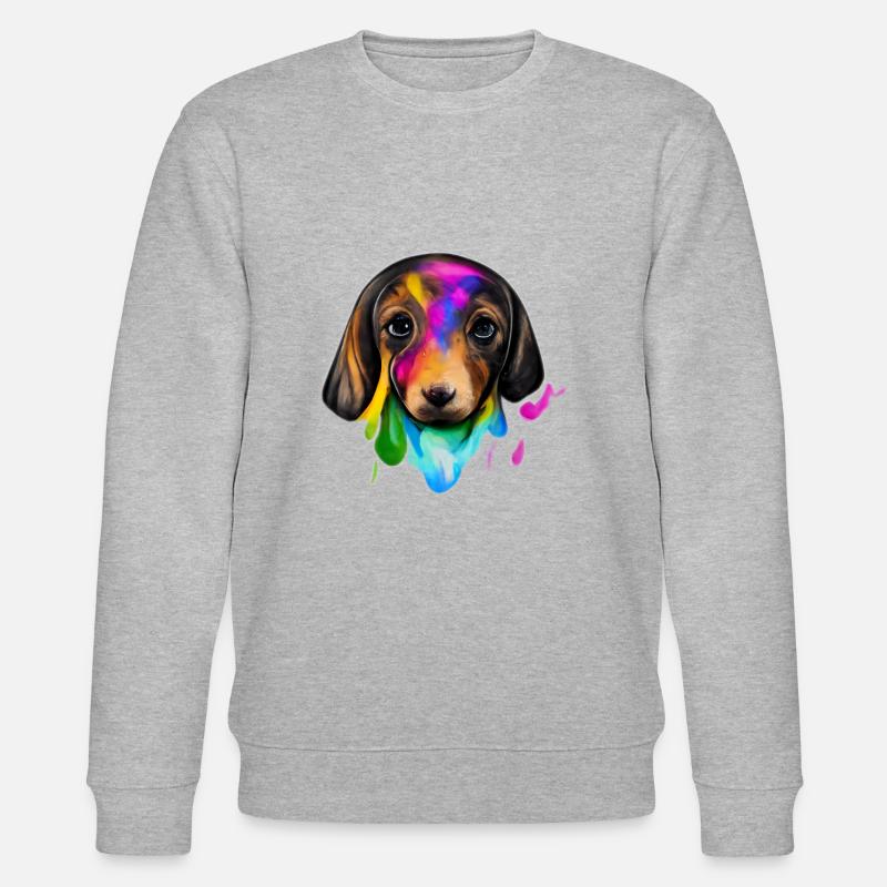 Teckel en couleur - Sweat bio CHANGER Stanley/Stella Unisexe - gris chiné