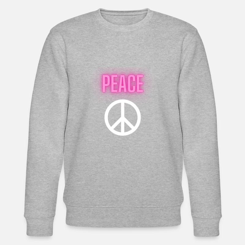 Peace - Neon - Front only - Stanley/Stella Unisex Bio-Sweatshirt CHANGER  - Grau meliert