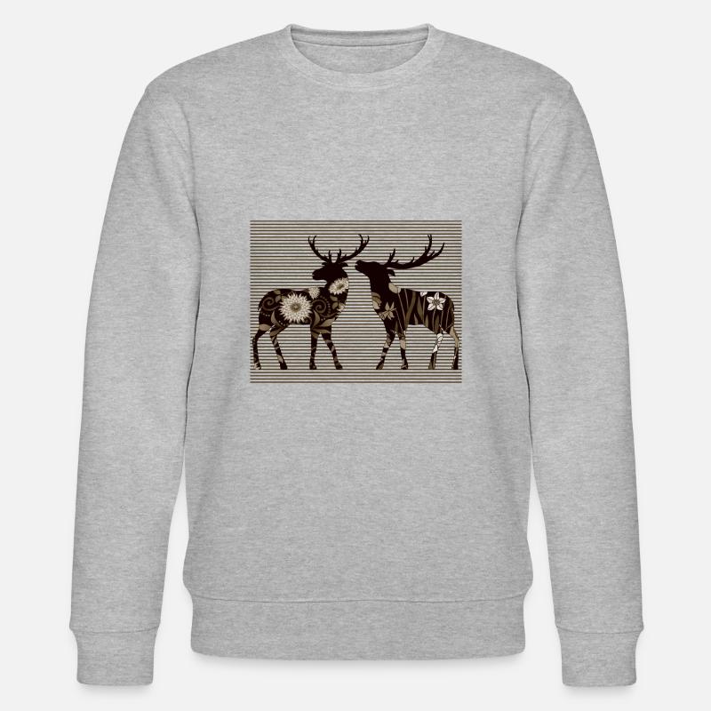 Hirsch - Stanley/Stella Unisex Bio-Sweatshirt CHANGER  - Grau meliert