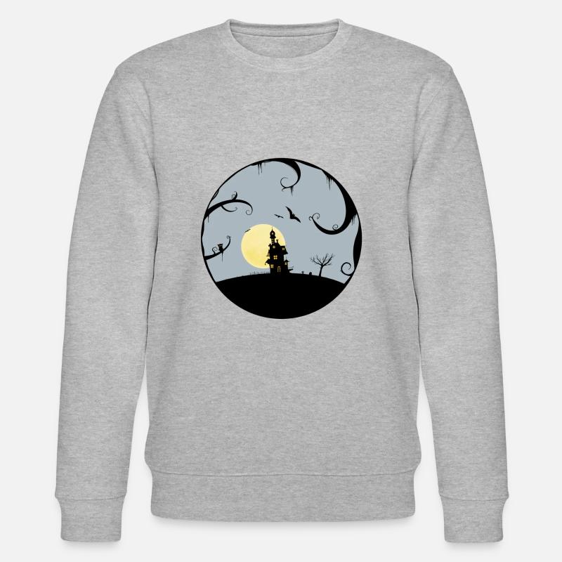 Halloween Castle - Stanley/Stella Unisex Bio-Sweatshirt CHANGER  - Grau meliert