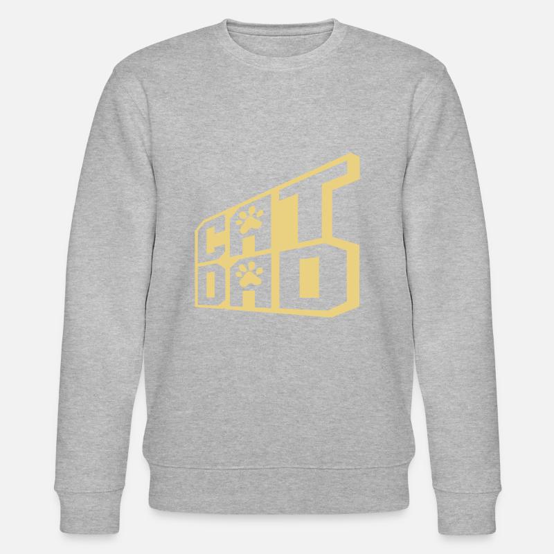 Cat Dad Logo Design - Stanley/Stella Unisex Bio-Sweatshirt CHANGER  - Grau meliert