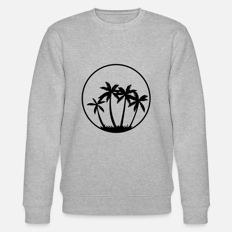 Palmiers - Sweat bio CHANGER Stanley/Stella Unisexe - gris chiné