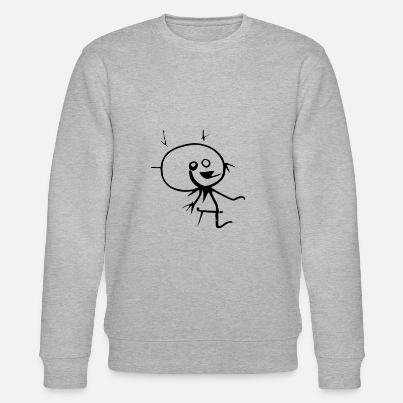 Strichmännchen Abstrakt - Stanley/Stella Unisex Bio-Sweatshirt CHANGER  - Grau meliert