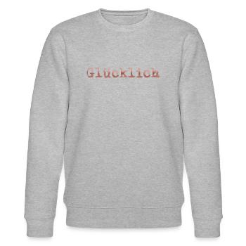 glücklich - Stanley/Stella Unisex Bio-Sweatshirt CHANGER  - Grau meliert - Vorne - Nik (191cm) & Marisol (170cm)
