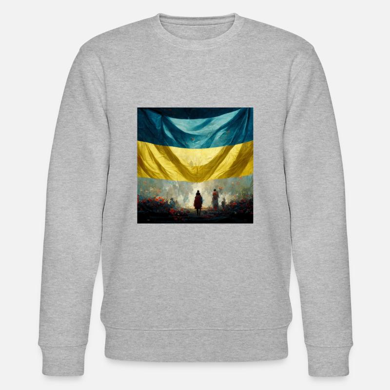 Sieg Der Ukraine - Stanley/Stella Unisex Bio-Sweatshirt CHANGER  - Grau meliert