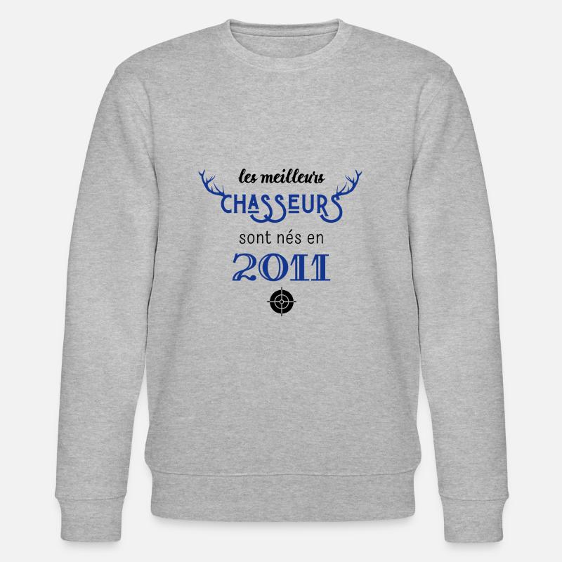 Anniversaire chasseur 2011 - Sweat bio CHANGER Stanley/Stella Unisexe - gris chiné