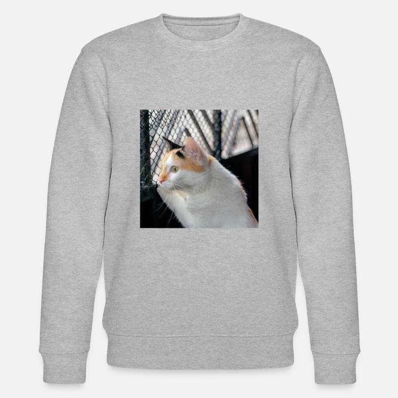 Die Katze - Stanley/Stella Unisex Bio-Sweatshirt CHANGER  - Grau meliert