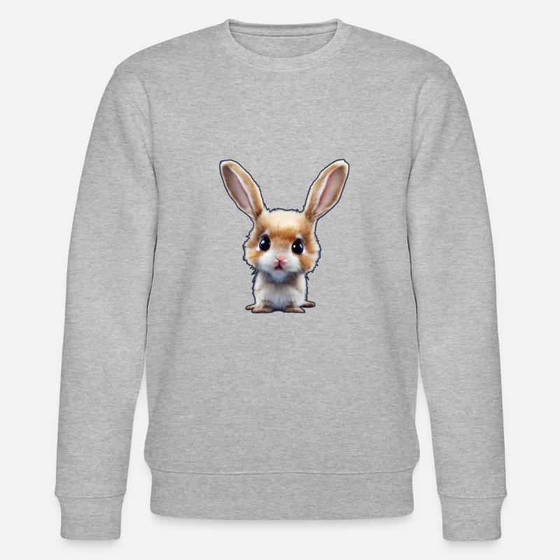 süßer Hase - Stanley/Stella Unisex Bio-Sweatshirt CHANGER  - Grau meliert