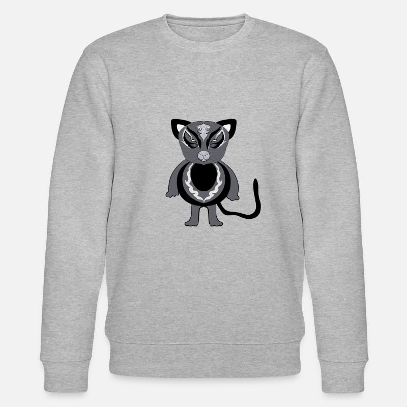 Katze - Stanley/Stella Unisex Bio-Sweatshirt CHANGER  - Grau meliert