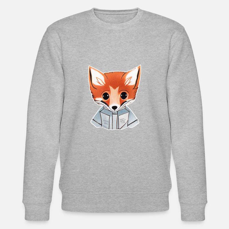 süßer Fuchs 2 - Stanley/Stella Unisex Bio-Sweatshirt CHANGER  - Grau meliert