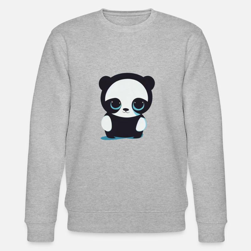 Panda 1 - Stanley/Stella Unisex Bio-Sweatshirt CHANGER - Grau meliert