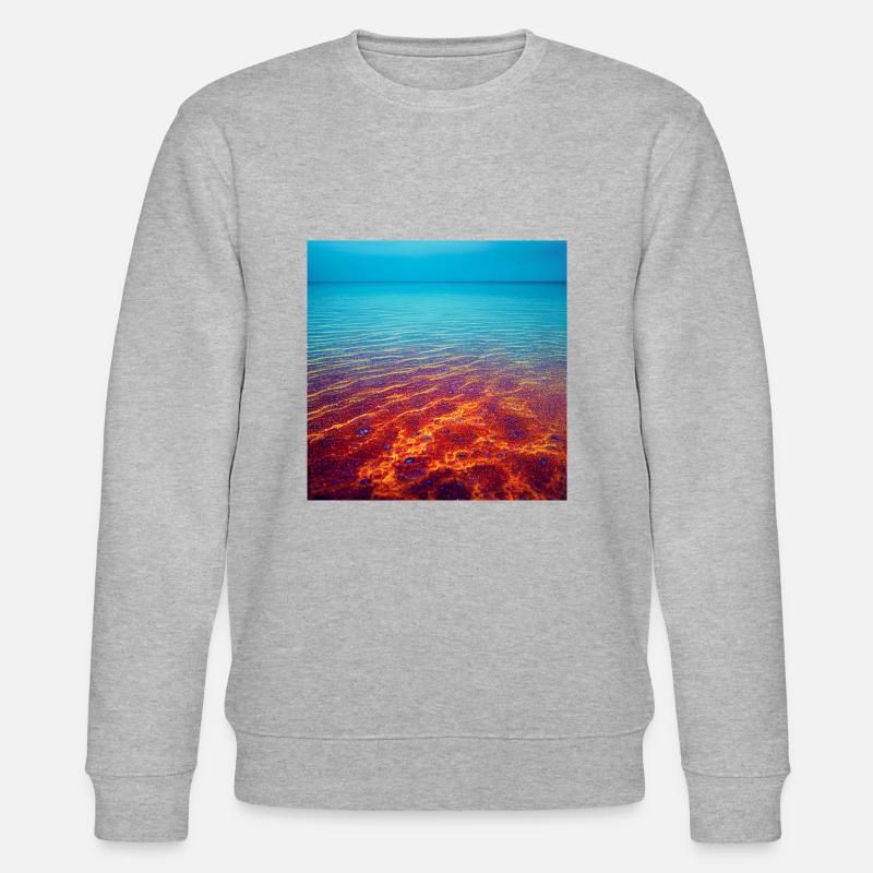 Ruhiges Regenbogenmeer - Stanley/Stella Unisex Bio-Sweatshirt CHANGER  - Grau meliert