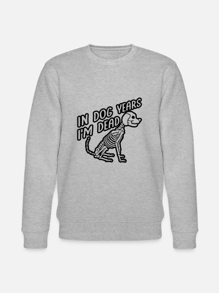 in dog years Dead - Stanley/Stella CHANGER Unisex Organic Sweatshirt - heather grey