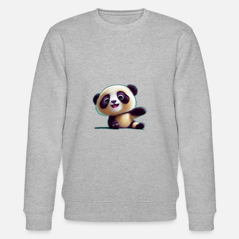 Panda 5 - Stanley/Stella Unisex Bio-Sweatshirt CHANGER  - Grau meliert