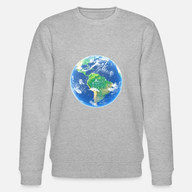 Planète Terre - Sweat bio CHANGER Stanley/Stella Unisexe - gris chiné
