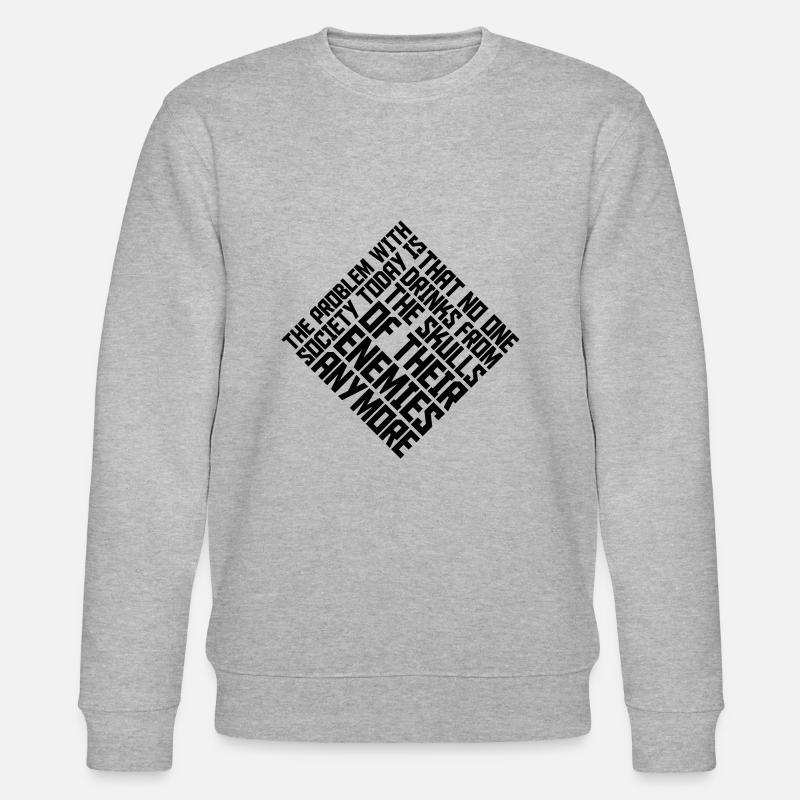 drinks from enemies skulls - Stanley/Stella Unisex Bio-Sweatshirt CHANGER  - Grau meliert