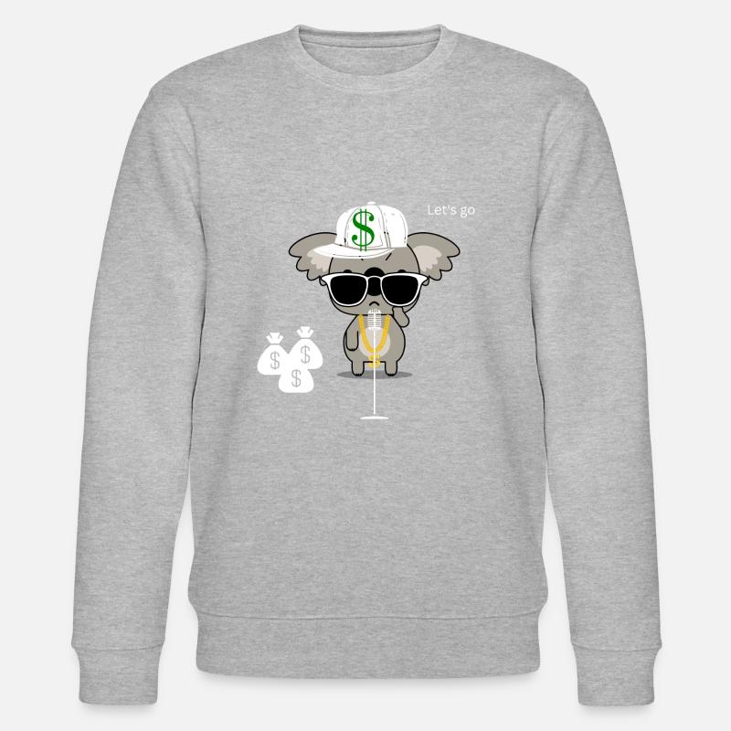 Koala am Mic - Stanley/Stella Unisex Bio-Sweatshirt CHANGER  - Grau meliert