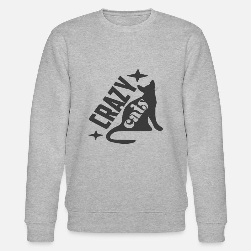 Crazy Cats - Stanley/Stella Unisex Bio-Sweatshirt CHANGER - Grau meliert