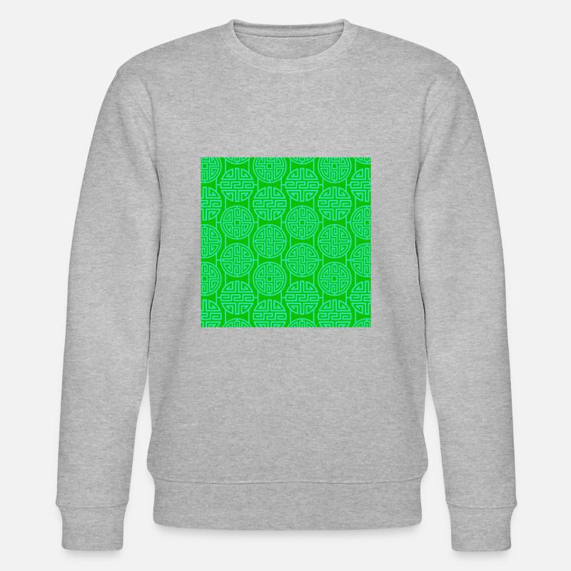 Chinesisches Muster - Stanley/Stella Unisex Bio-Sweatshirt CHANGER  - Grau meliert