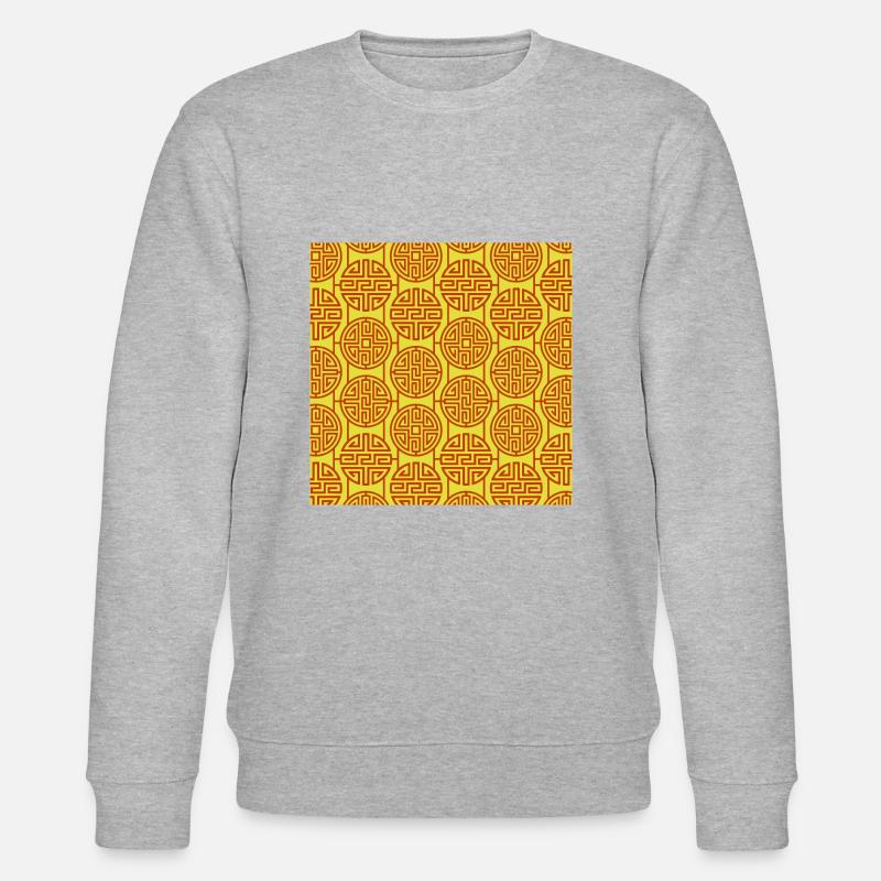 Chinese pattern - Stanley/Stella CHANGER Unisex Organic Sweatshirt - heather grey