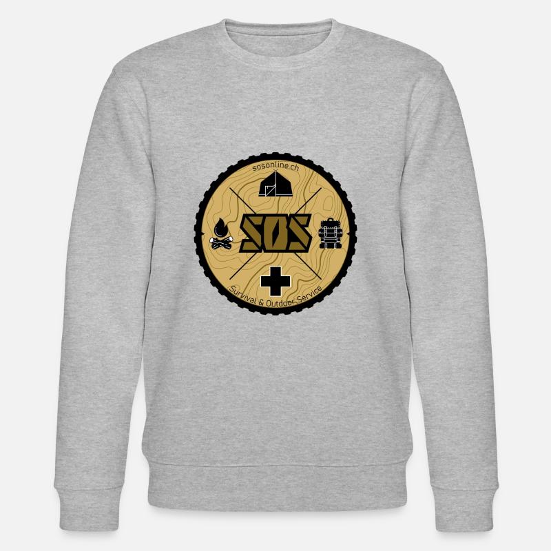 SOSonline.ch Logo sand/beige - Stanley/Stella Unisex Bio-Sweatshirt CHANGER  - Grau meliert