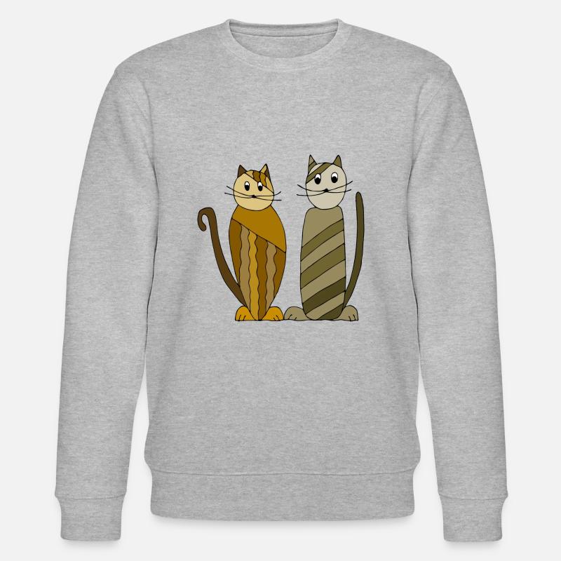 Katzen - Stanley/Stella Unisex Bio-Sweatshirt CHANGER  - Grau meliert