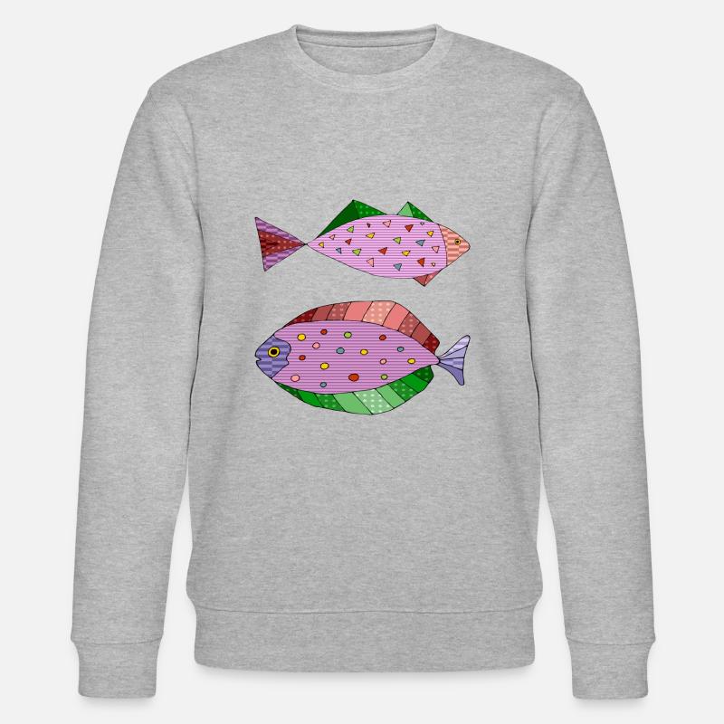 Fische - Stanley/Stella Unisex Bio-Sweatshirt CHANGER  - Grau meliert
