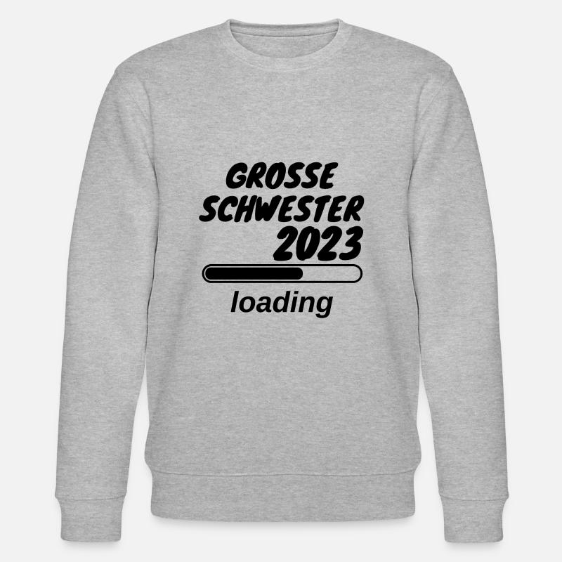 Große Schwester 2023 loading - Stanley/Stella Unisex Bio-Sweatshirt CHANGER  - Grau meliert