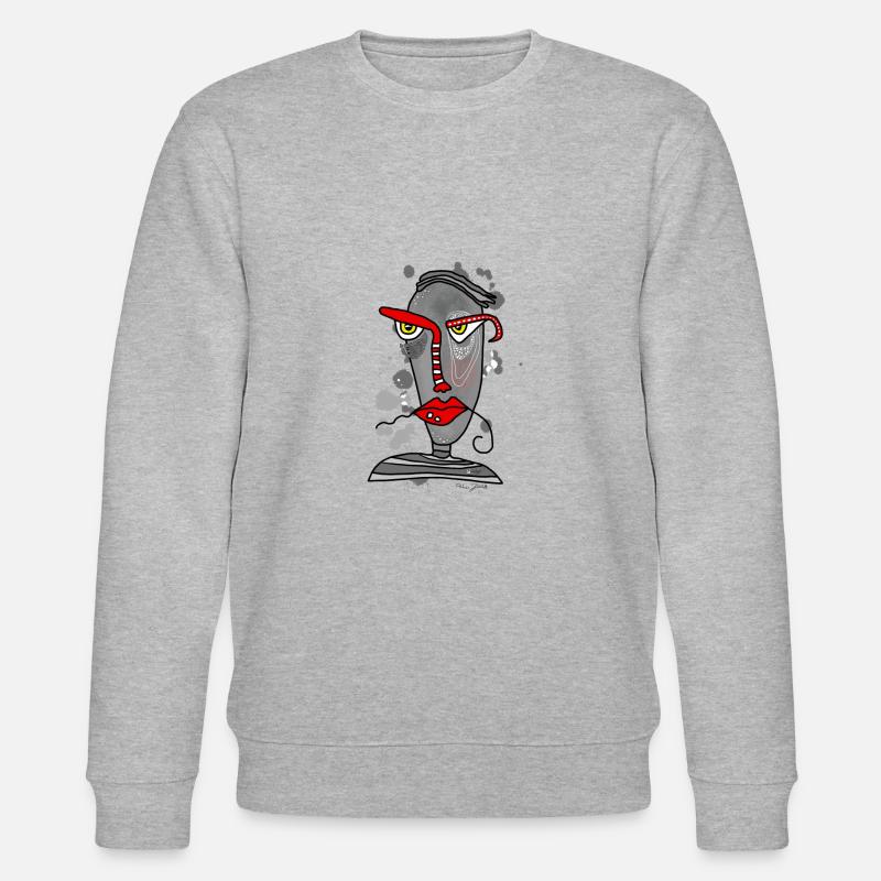 maske klecks - Stanley/Stella Unisex Bio-Sweatshirt CHANGER  - Grau meliert