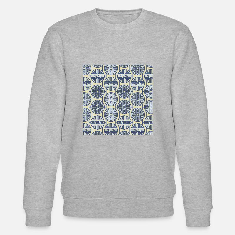 Chinesisches Muster - Stanley/Stella Unisex Bio-Sweatshirt CHANGER  - Grau meliert