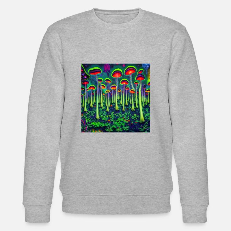 Magischer psychedelischer Wald - Stanley/Stella Unisex Bio-Sweatshirt CHANGER  - Grau meliert
