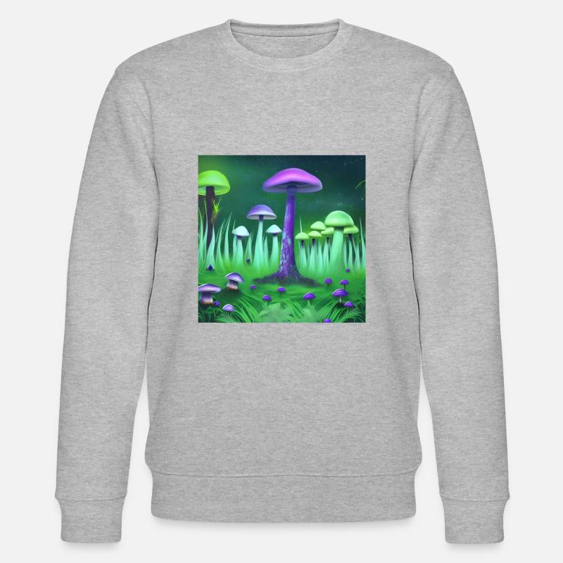 Wald der Zauberpilze - Stanley/Stella Unisex Bio-Sweatshirt CHANGER  - Grau meliert