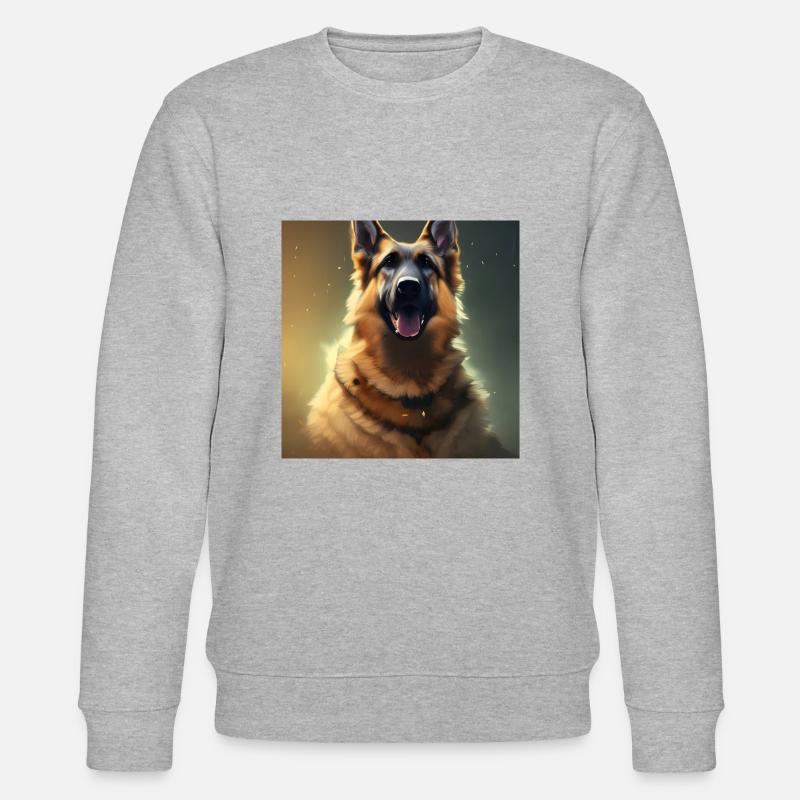Süßer Deutscher Schäferhund - Stanley/Stella Unisex Bio-Sweatshirt CHANGER  - Grau meliert