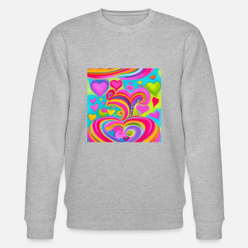 Bunte Liebe - Stanley/Stella Unisex Bio-Sweatshirt CHANGER  - Grau meliert