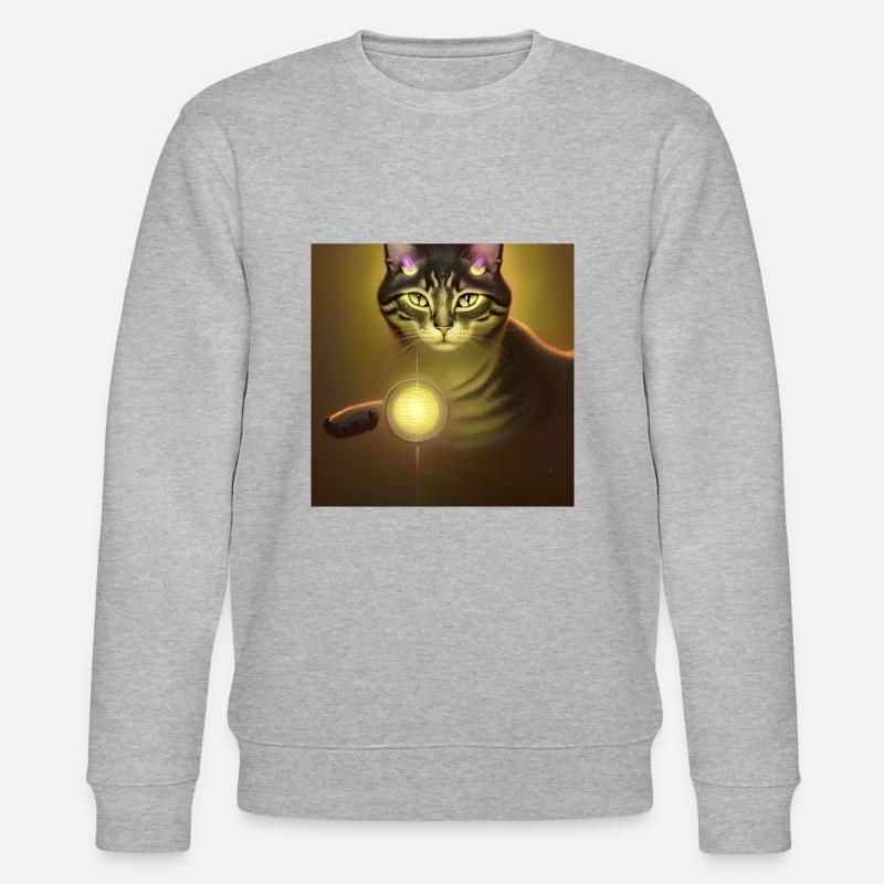 Die Universums Katze - Stanley/Stella Unisex Bio-Sweatshirt CHANGER  - Grau meliert