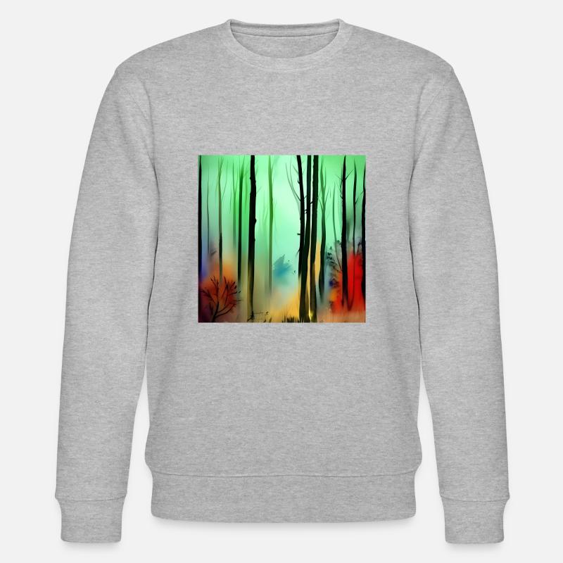 Forêt d’aquarelle d’automne - Sweat bio CHANGER Stanley/Stella Unisexe - gris chiné