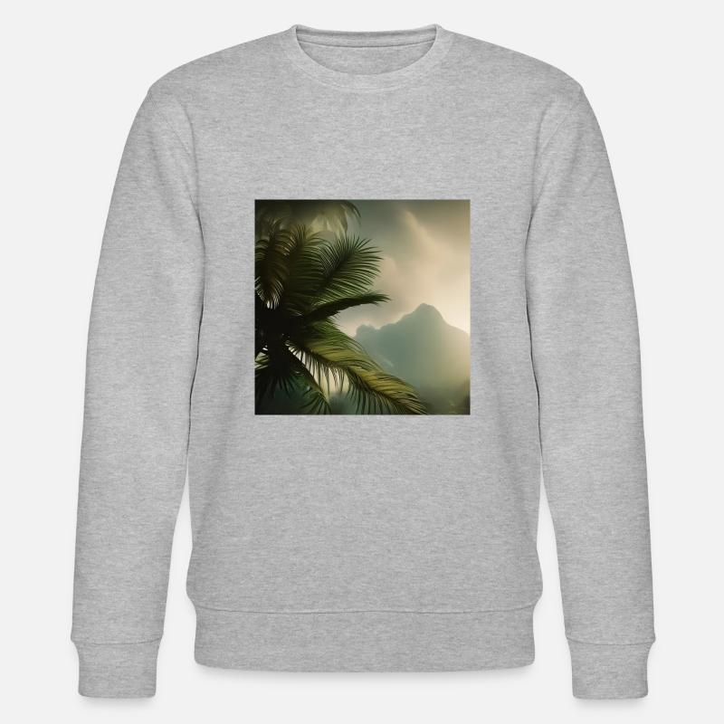 Schöne Palme - Stanley/Stella Unisex Bio-Sweatshirt CHANGER - Grau meliert