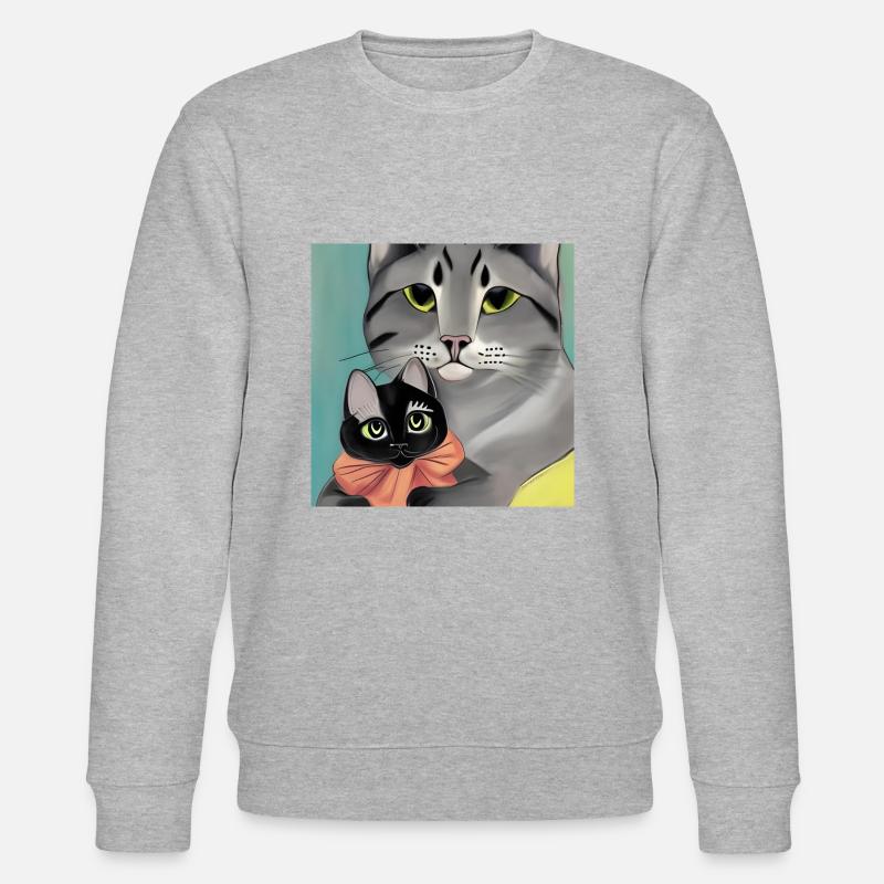 Mère de chats - Sweat bio CHANGER Stanley/Stella Unisexe - gris chiné