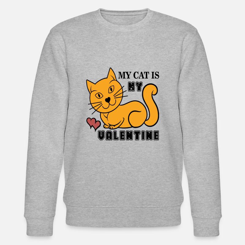 Mon chat est mon Valentin - Sweat bio CHANGER Stanley/Stella Unisexe - gris chiné