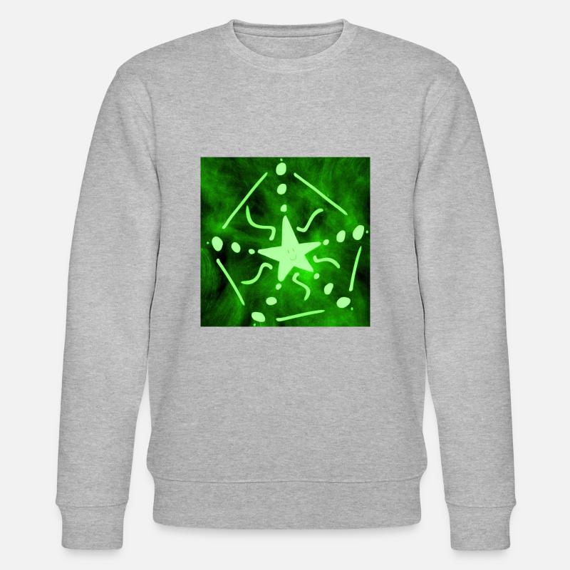 GRÜNER STERN - Stanley/Stella Unisex Bio-Sweatshirt CHANGER  - Grau meliert
