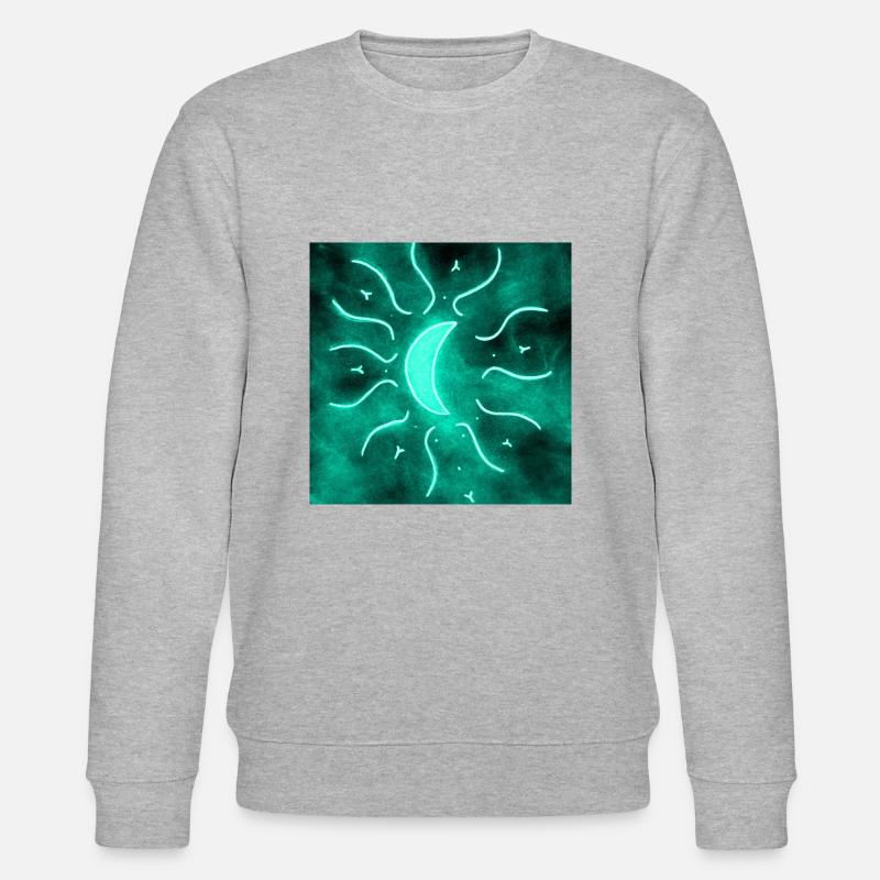 MOND MANDALA AZULITO - Stanley/Stella Unisex Bio-Sweatshirt CHANGER  - Grau meliert