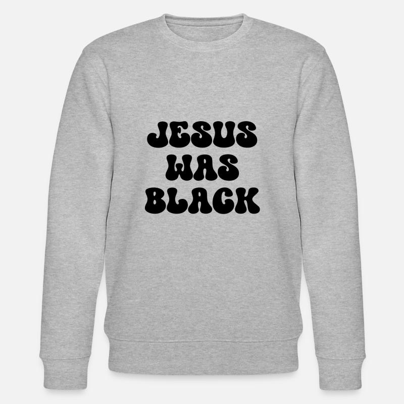 Jesus war schwarz - Stanley/Stella Unisex Bio-Sweatshirt CHANGER  - Grau meliert