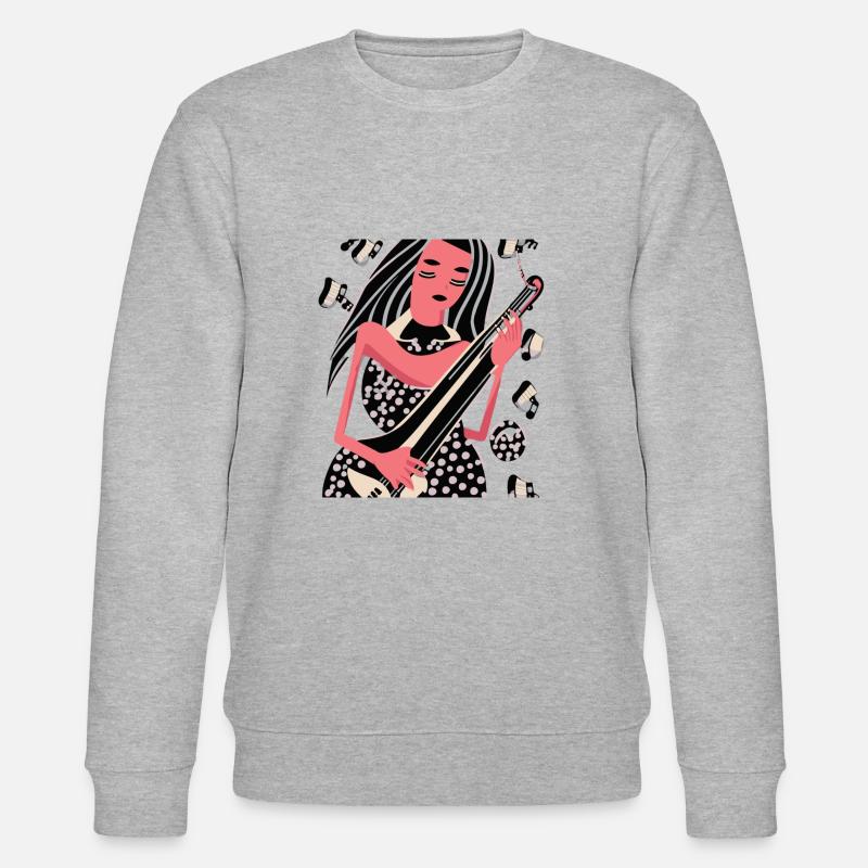 Musik Mädchen - Stanley/Stella Unisex Bio-Sweatshirt CHANGER  - Grau meliert
